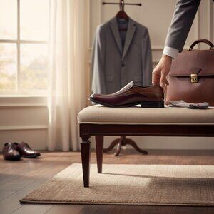 Men Leather dress shoes, Joseph Abboud loafers